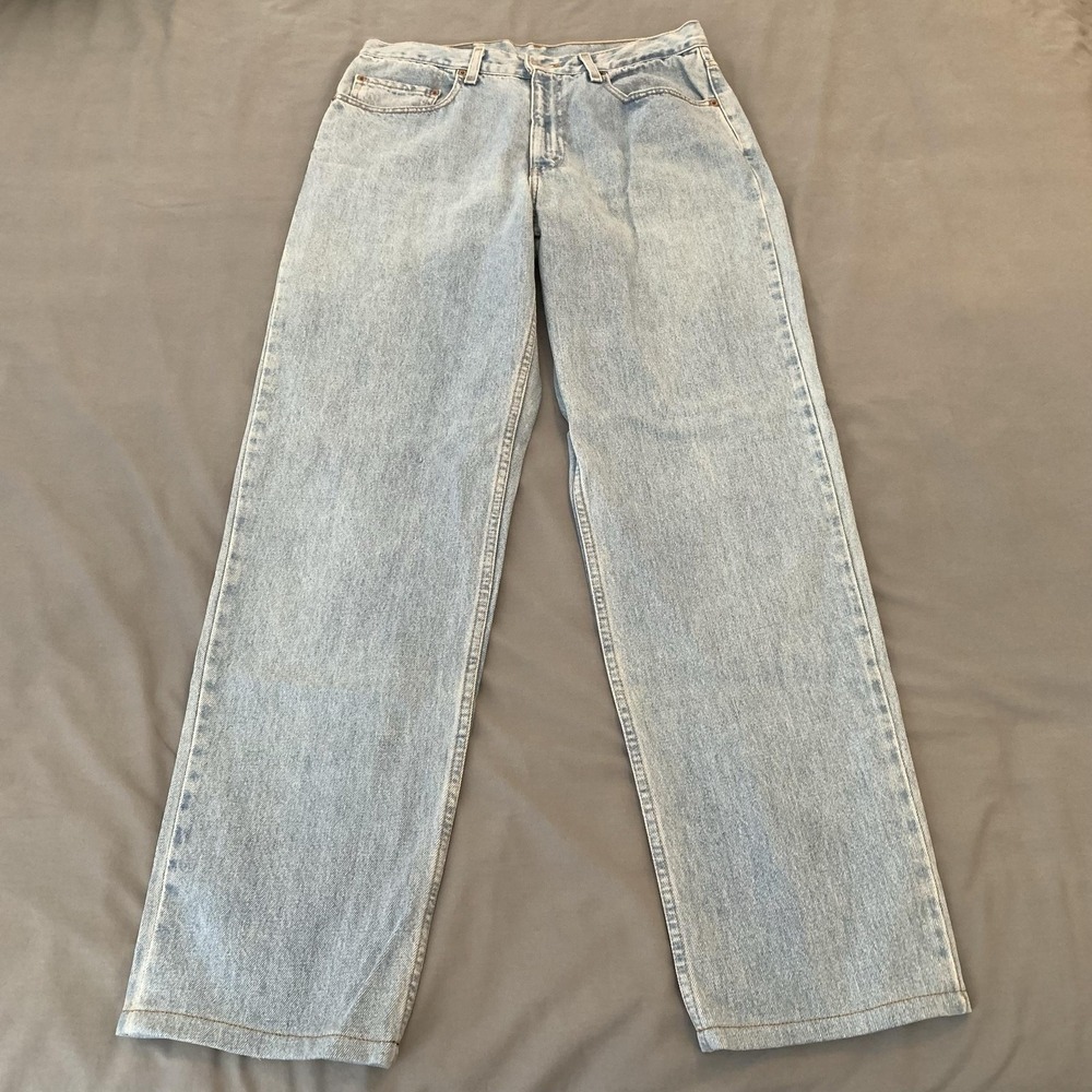 Vintage Levis 550 Jeans Mens 34x36 Blue Light Wash Relaxed Fit Tapered Denim